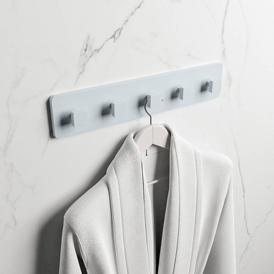 Mondiaz Easy handdoekhaak 4.2x45x9cm opbouw Solid surface Clay mat M80185Clay