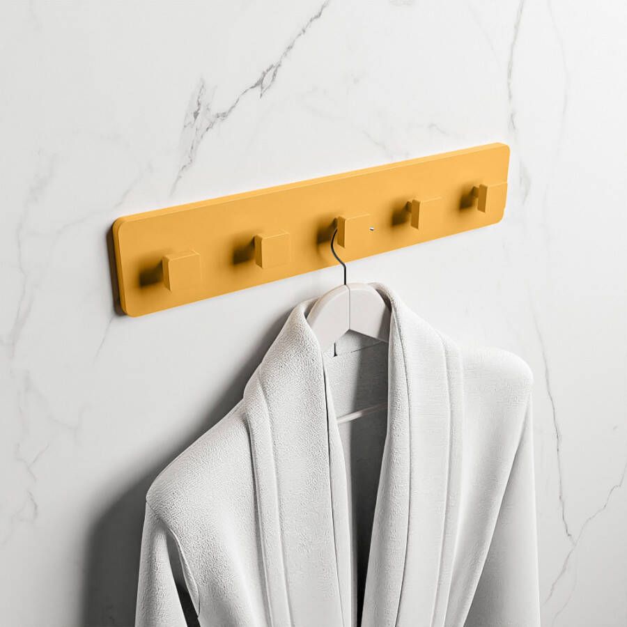 Mondiaz Easy handdoekhaak 4.2x45x9cm opbouw Solid surface Ocher mat M80185Ocher - Foto 2