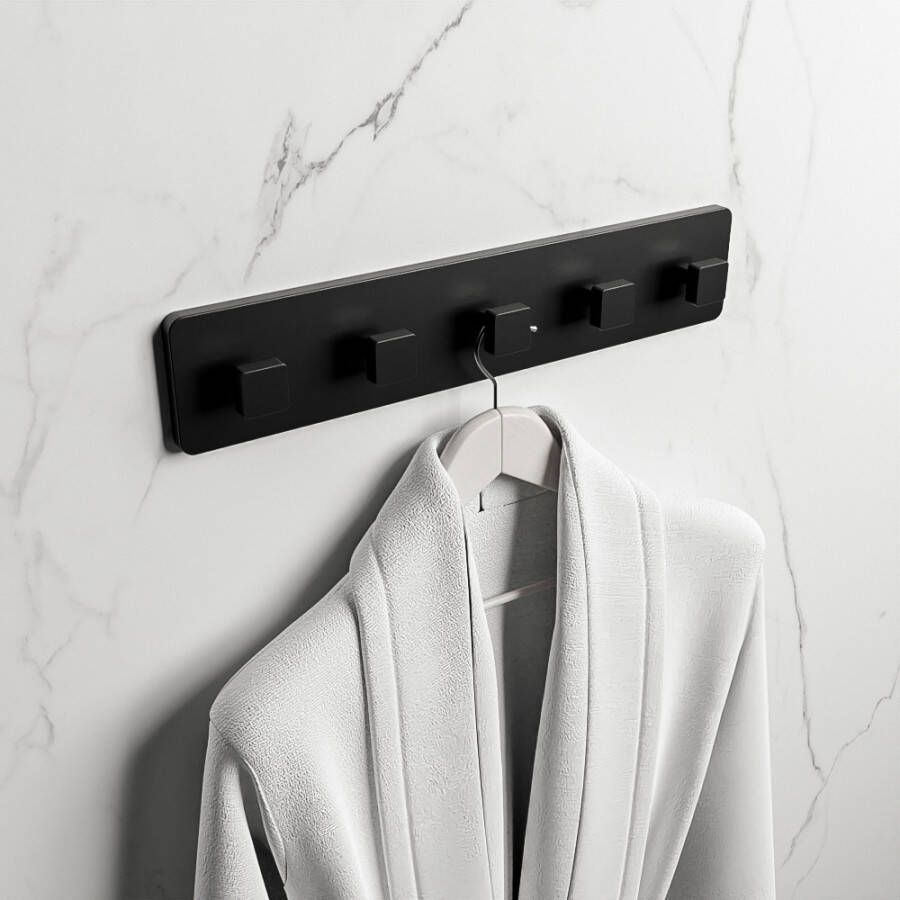 Mondiaz Easy Handdoekhaak 4.2x45x9cm opbouw Solid surface Urban mat M80185Urban - Foto 2