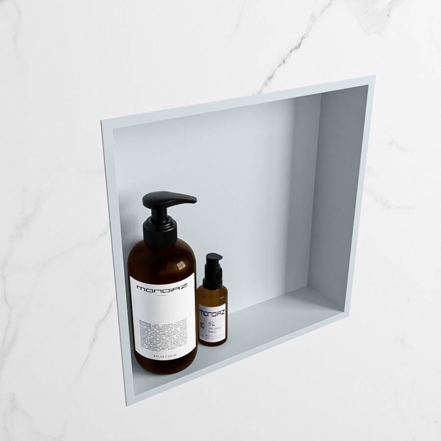 Mondiaz EASY Nis 29 5x29 5cm in solid surface kleur Clay | Clay. 1 vak geschikt voor in- of opbouw - Foto 2