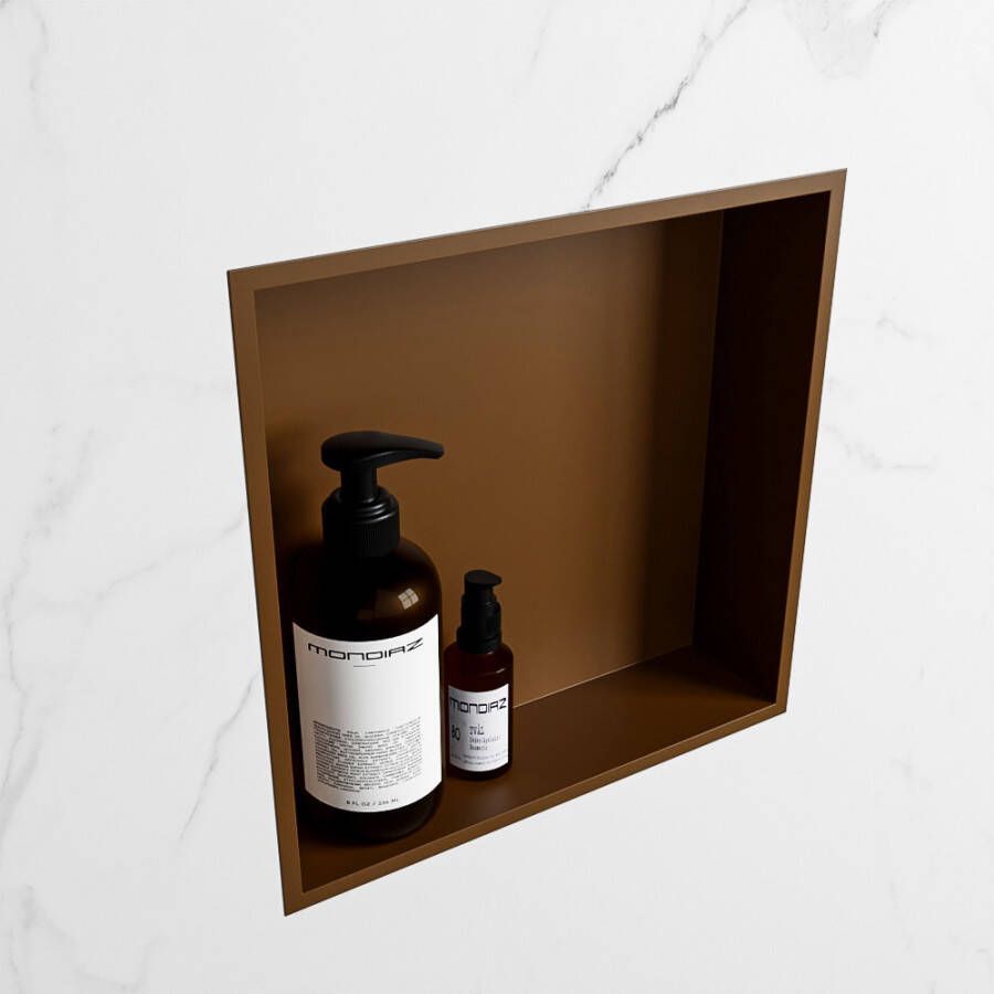 Mondiaz EASY Nis 29 5x29 5cm in solid surface kleur Rust | Rust. 1 vak geschikt voor in- of opbouw - Foto 2