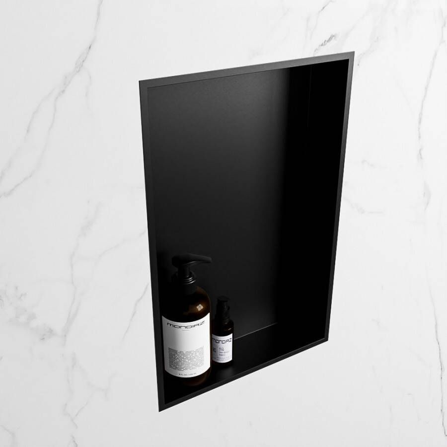 Mondiaz EASY Nis 44 5x29 5cm in solid surface kleur Urban | Urban. 1 vak geschikt voor in- of opbouw - Foto 2