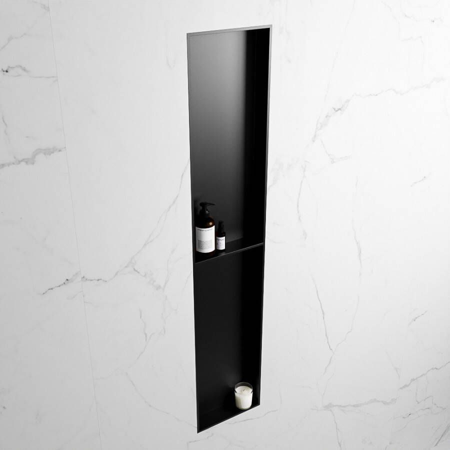 Mondiaz EASY Nis 89 5x29 5cm in solid surface kleur Urban | Urban. 2 vakken geschikt voor in- of opbouw