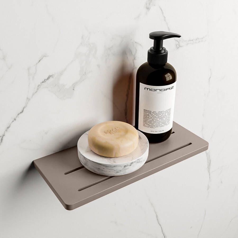 Mondiaz Easy Plancet 14x31x1.2cm opbouw Solid surface Smoke mat M80184Smoke - Foto 2