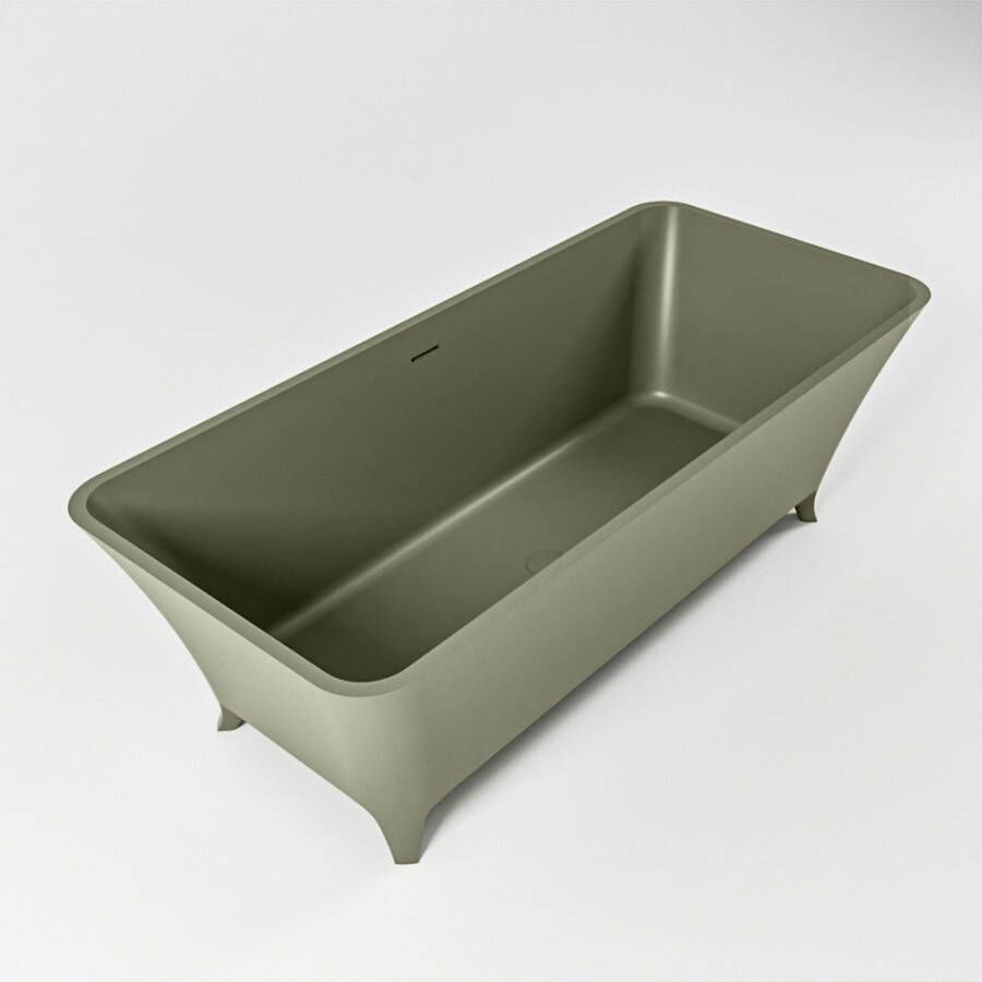 Mondiaz Lundy vrijstaand bad solid surface 170x75cm kleur Army