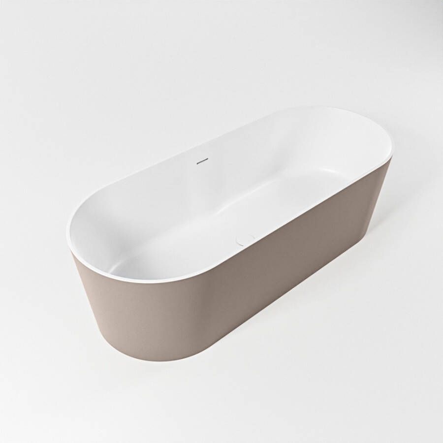Mondiaz Noble vrijstaand bad solid surface 180x75cm kleur Smoke met Talc
