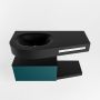 Mondiaz RIVA badmeubelsets 100x50x30cm 1 lade MDF Smag mat push to open 0 kraangaten 1 wasbak links Urban solid surface RIVA10281 - Thumbnail 3