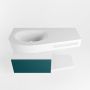 Mondiaz RIVA badmeubelsets 100x50x30cm 1 lade MDF Smag mat push to open 1 kraangat 1 wasbak links Talc solid surface RIVA10107 - Thumbnail 2