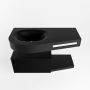 Mondiaz RIVA badmeubelsets 100x50x30cm 1 lade MDF Urban mat push to open 1 kraangat 1 wasbak links Urban solid surface RIVA10187 - Thumbnail 2