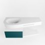 Mondiaz RIVA badmeubelsets 120x50x30cm 1 lade MDF Smag mat push to open 1 kraangat 1 wasbak links Talc solid surface RIVA10111 - Thumbnail 2