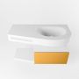 Mondiaz RIVA badmeubelsets 100x50x30cm 1 lade MDF Ocher mat push to open 0 kraangaten 1 wasbak rechts Talc solid surface RIVA10098 - Thumbnail 2