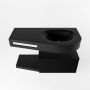 Mondiaz RIVA badmeubelsets 100x50x30cm 1 lade MDF Urban mat push to open 0 kraangaten 1 wasbak rechts Urban solid surface RIVA10186 - Thumbnail 2