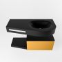 Mondiaz RIVA badmeubelsets 100x50x30cm 1 lade MDF Ocher mat push to open 0 kraangaten 1 wasbak rechts Urban solid surface RIVA10274 - Thumbnail 2