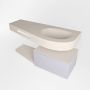 Mondiaz RIVA badmeubelsets 120x50x30cm 1 lade MDF Cale mat push to open 0 kraangaten 1 wasbak rechts Linen solid surface RIVA10582 - Thumbnail 2