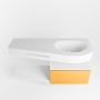 Mondiaz RIVA badmeubelsets 120x50x30cm 1 lade MDF Ocher mat push to open 0 kraangaten 1 wasbak rechts Talc solid surface RIVA10102 - Thumbnail 3