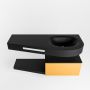 Mondiaz RIVA badmeubelsets 120x50x30cm 1 lade MDF Ocher mat push to open 0 kraangaten 1 wasbak rechts Urban solid surface RIVA10278 - Thumbnail 3