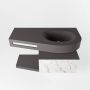 Mondiaz RIVA badmeubelsets 100x50x30cm 1 lade MDF carrara mat push to open 1 kraangat 1 wasbak rechts dark grey solid surface RIVA10524 - Thumbnail 3