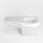 Mondiaz RIVA badmeubelsets 120x50x30cm 1 lade MDF Clay mat push to open 1 kraangat 1 wasbak rechts Talc solid surface RIVA10040 - Thumbnail 2