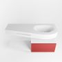 Mondiaz RIVA badmeubelsets 120x50x30cm 1 lade MDF Fire mat push to open 1 kraangat 1 wasbak rechts Talc solid surface RIVA10088 - Thumbnail 2