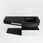 Mondiaz RIVA badmeubelsets 120x50x30cm 1 lade MDF Clay mat push to open 1 kraangat 1 wasbak rechts Urban solid surface RIVA10216 - Thumbnail 2
