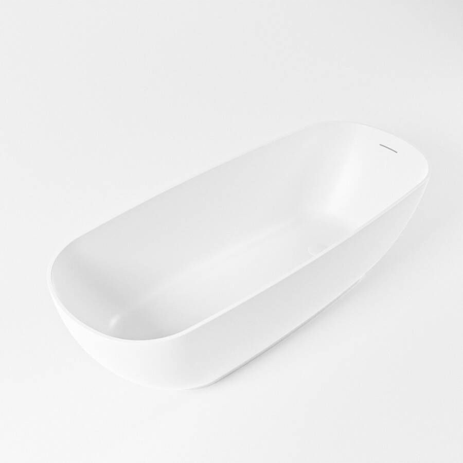 Mondiaz Rock vrijstaand bad solid surface 170x70cm kleur Talc