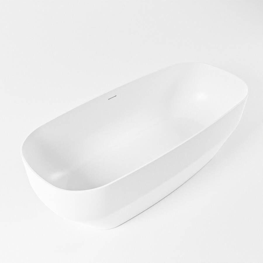 Mondiaz stone vrijstaand bad solid surface 170x75cm kleur Talc