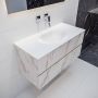 Mondiaz VICA Badkamermeubelset 100cm 2 lades wasbak Moon midden 0 kraangaten solid surface carrara marmer PC75341552 - Thumbnail 2