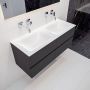 Mondiaz VICA Badkamermeubelset 120cm 4 lades wasbak Cloud dubbel 0 kraangaten solid surface darkgrey PC75341124 - Thumbnail 2