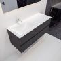 Mondiaz VICA Badkamermeubelset 120cm 4 lades wasbak Cloud links 1 kraangat solid surface darkgrey PC75341125 - Thumbnail 2