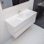 Mondiaz VICA Badkamermeubelset 120cm 2 lades wasbak Cloud midden 1 kraangat solid surface talc PC75341076 - Thumbnail 2