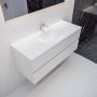 Mondiaz VICA Badkamermeubelset 120cm 2 lades wasbak Moon midden 1 kraangat solid surface talc PC75341024 - Thumbnail 2