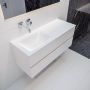 Mondiaz VICA Badkamermeubelset 120cm 4 lades wasbak Cloud links 0 kraangaten solid surface talc PC75341116 - Thumbnail 2