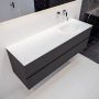 Mondiaz VICA Badkamermeubelset 150cm 2 lades wasbak Moon rechts 0 kraangaten solid surface darkgrey PC75341046 - Thumbnail 2