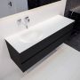 Mondiaz VICA Badkamermeubelset 150cm 2 lades wasbak Moon links 0 kraangaten solid surface urban PC75341484 - Thumbnail 2