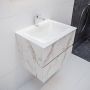 Mondiaz VICA Badkamermeubelset 60cm 2 lades wasbak Cloud midden 1 kraangat solid surface carrara marmer PC75341581 - Thumbnail 2