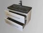 Neuer Compact Line badkamermeubel Stone wastafel met kraangaten 100 glans wit - Thumbnail 1