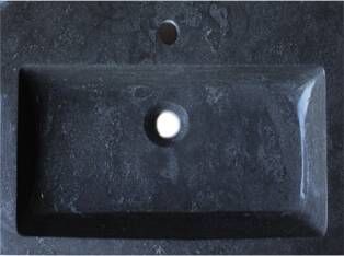 Neuer Compact Stone natuurstenen wastafel met kraangat 60