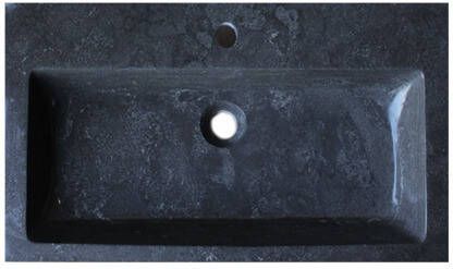 Neuer Compact Stone natuurstenen wastafel zonder kraangat 80