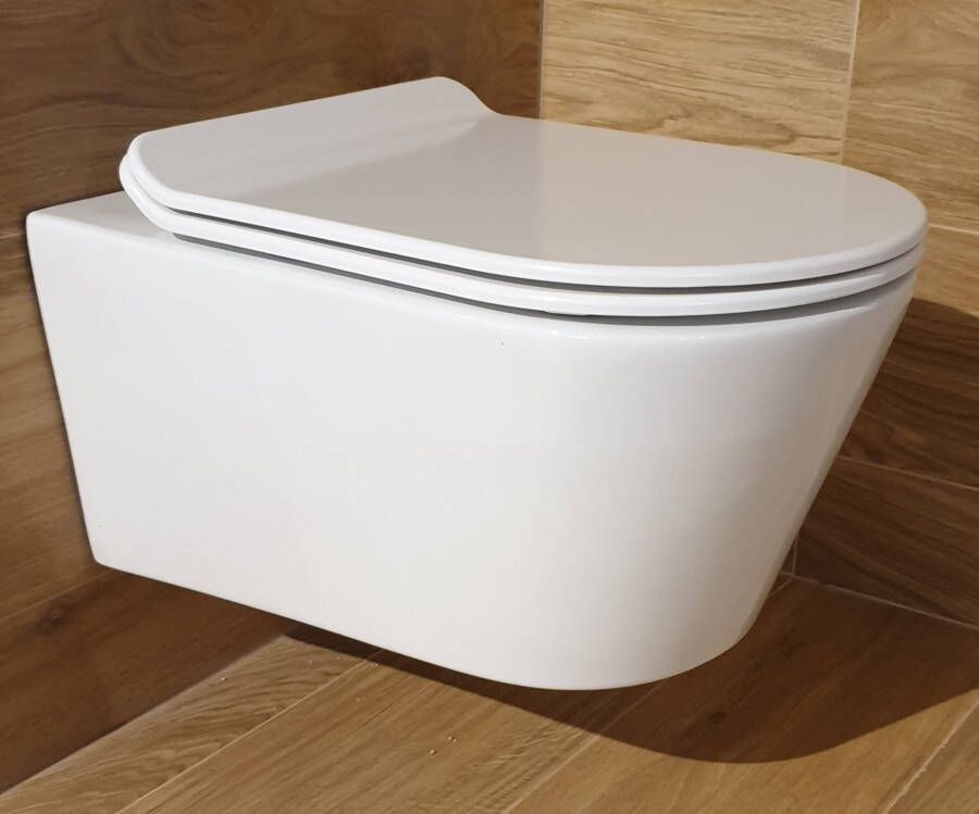 Neuer Easy Flush rimfree slim hangtoilet zonder bidet wit