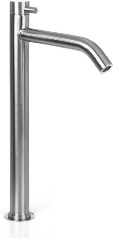 Neuer extra hoge fonteinkraan rond RVS