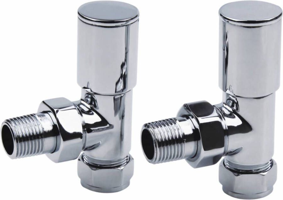 Neuer haakse radiatorkraan chroom