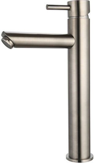 Neuer hoge wastafelmengkraan rond gunmetal