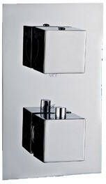 Neuer inbouw douchethermostaat met inbouwbox vierkant chroom