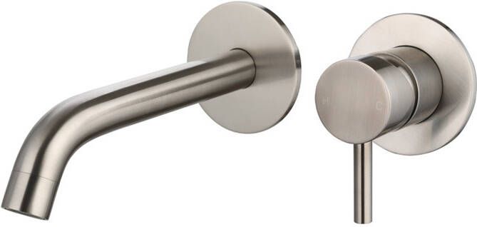 Neuer inbouw wastafelmengkraan rond gunmetal