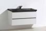 Neuer Infinity badkamermeubel Trend Stone wastafel met kraangat 80 glans wit - Thumbnail 1