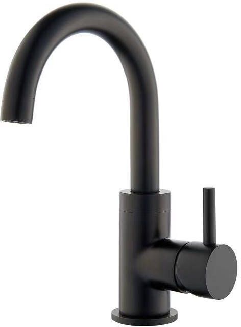 Neuer Largo wastafelmengkraan met draaibare uitloop mat zwart