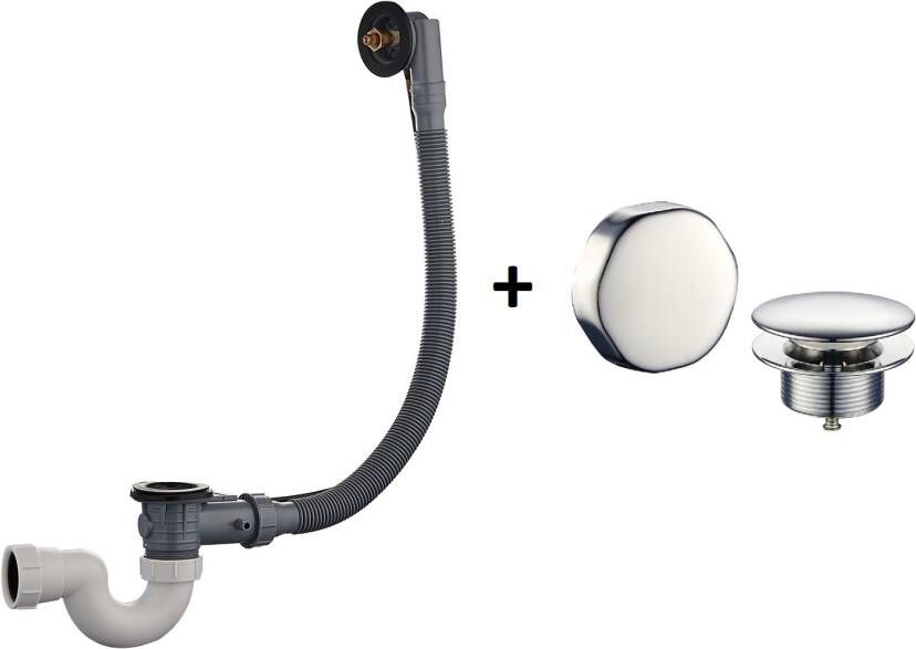 Neuer Moody badplug overloopcombinatie met waste chroom