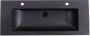Neuer Quartz Classic wastafel met kraangaten 120 zwart - Thumbnail 1