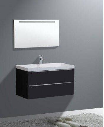 Neuer Senza badkamermeubel met Trendline wastafel 100 glans antraciet