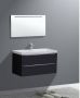 Neuer Senza badkamermeubel met Trendline wastafel met kraangaten 100 glans antraciet - Thumbnail 1